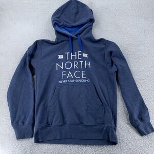 The North Face Hoodie Mens Medium Navy Blue Never‎ Stop Exploring Sweatshirt